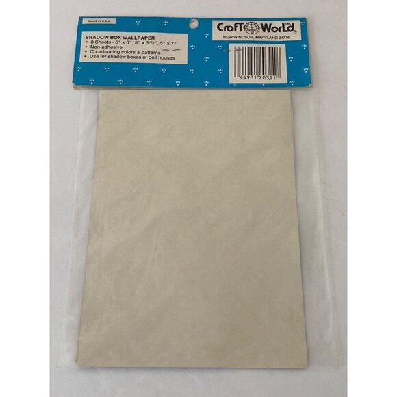 Doll House Miniature Treasures Wall Paper for Shadow Box Craft World VTG - Picture 6 of 8